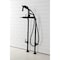 Aqua Vintage CCK8400DL Freestanding Tub Faucet with Supply Line, Stop Valve, Matte Black CCK8400DL - alternate 5